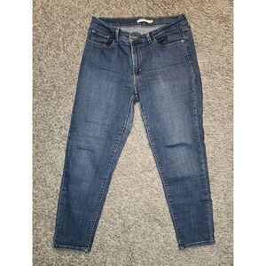 Levi Strauss Co Classic Crop Jeans Women Blue Denim Size 8